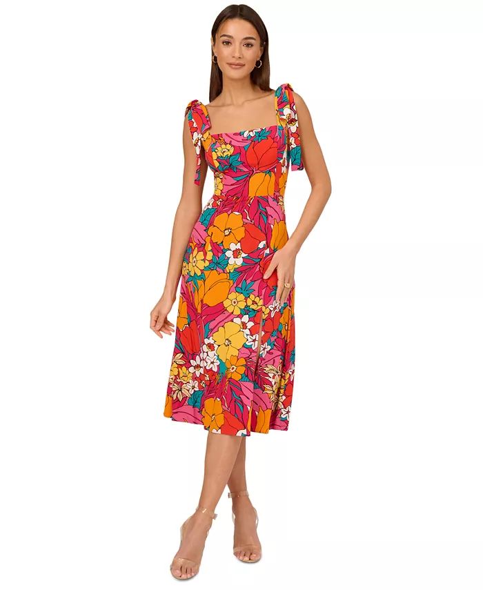 Adrianna by Adrianna Papell Women's Printed Midi Dress - Macy's | Macy's