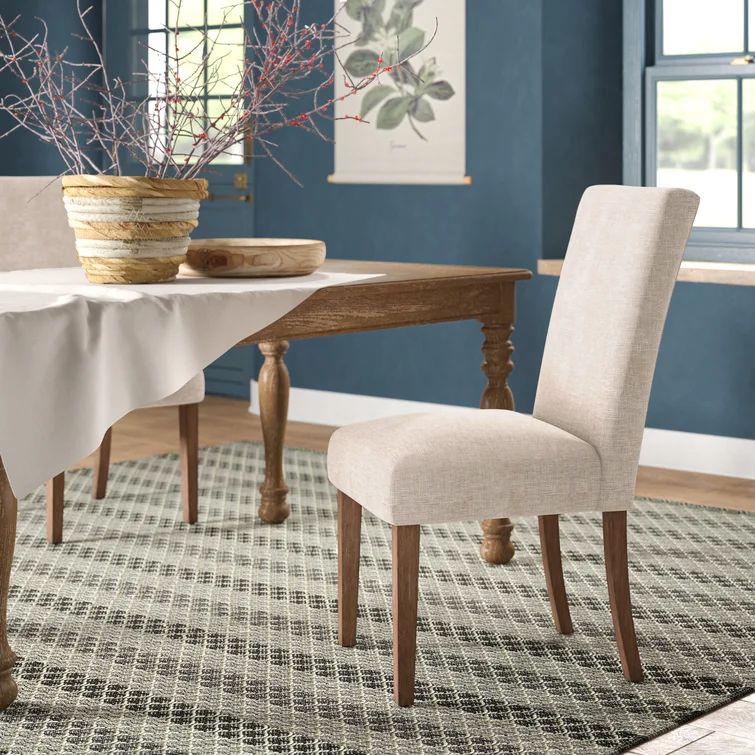 Burbury Linen Solid Back Parsons Chair | Wayfair North America