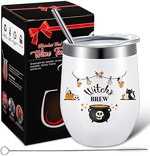 Halloween Fall Autumn Season Mug Gift, Witches Brew Skull Pumpkin Trick or Treat Coffee Mug for Hall | Amazon (US)