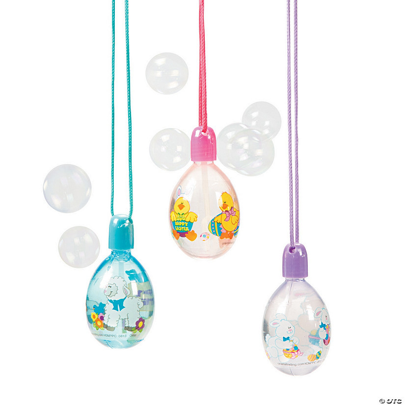 Egg-Shaped Bubble Bottle Necklaces - 12 Pc. | Oriental Trading Company