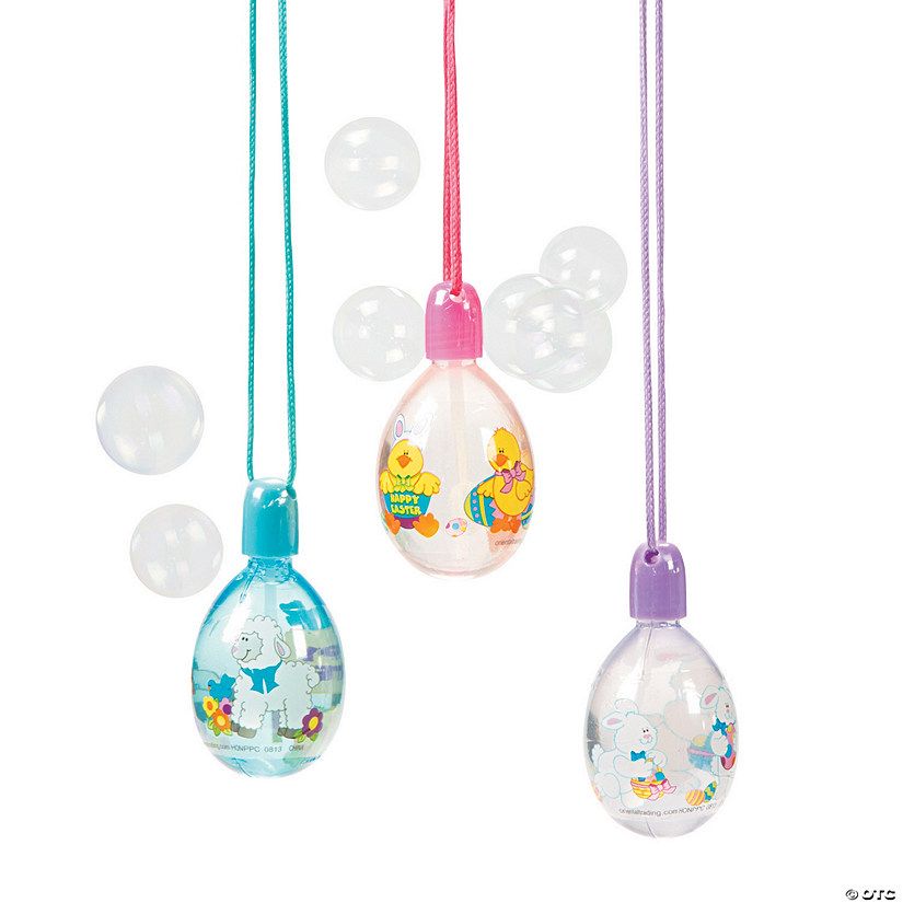 Egg-Shaped Bubble Bottle Necklaces - 12 Pc. | Oriental Trading Company