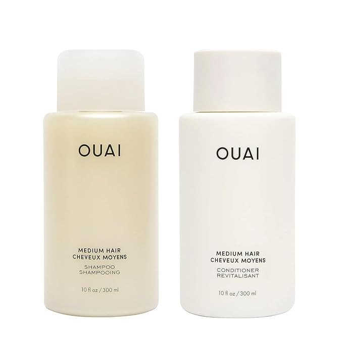 OUAI Medium Shampoo + Conditioner Set - Nourishes with Babassu and Coconut Oils, Strengthens with... | Amazon (US)