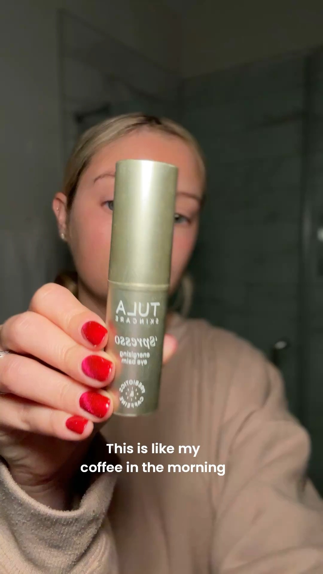 I use this product everyday to give myself the awake look #tula #brightening #skincare 