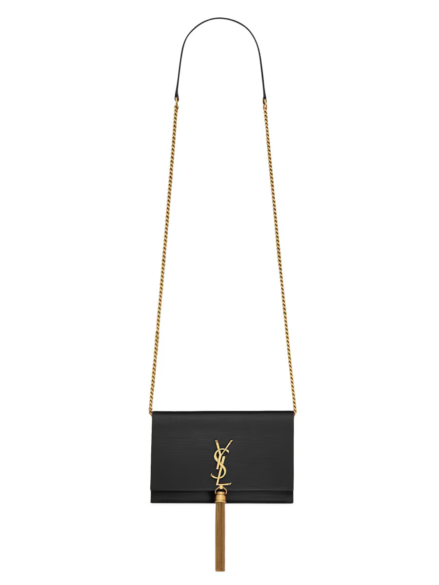 Kate Chain Wallet with Tassel in Satin | Saks Fifth Avenue