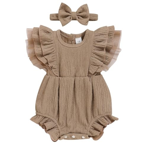 TITKKOP Ruffle Bubble Romper for Baby Girl | One-Piece Shorts Jumpsuit | Summer Outfit & Dress fo... | Amazon (US)
