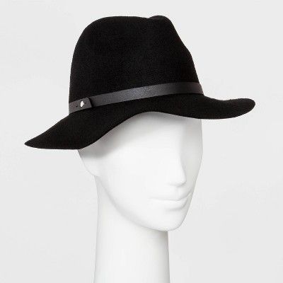 Women's Felt Fedora Hat - Universal Thread™ Black | Target