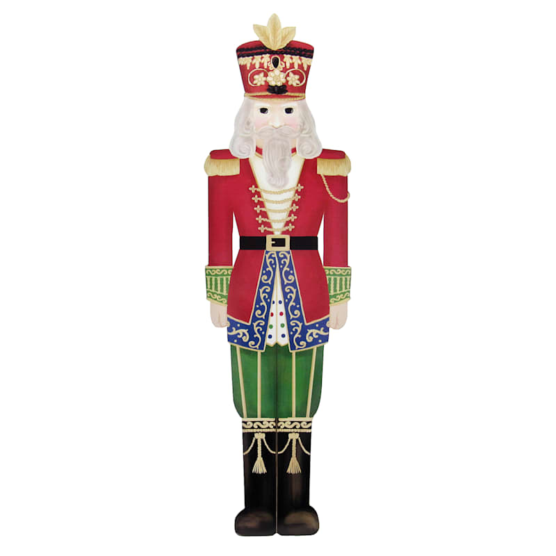 Classic Christmas Wooden Porch Nutcracker Soldier, 35" | At Home