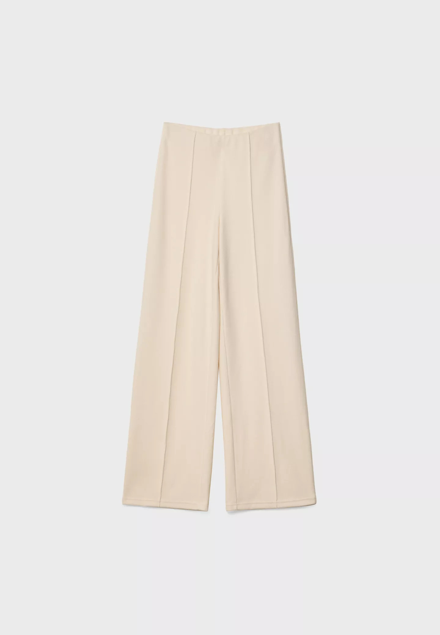 Knit trousers with seam detail - Women's fashion | Stradivarius United Kingdom | Stradivarius (UK)