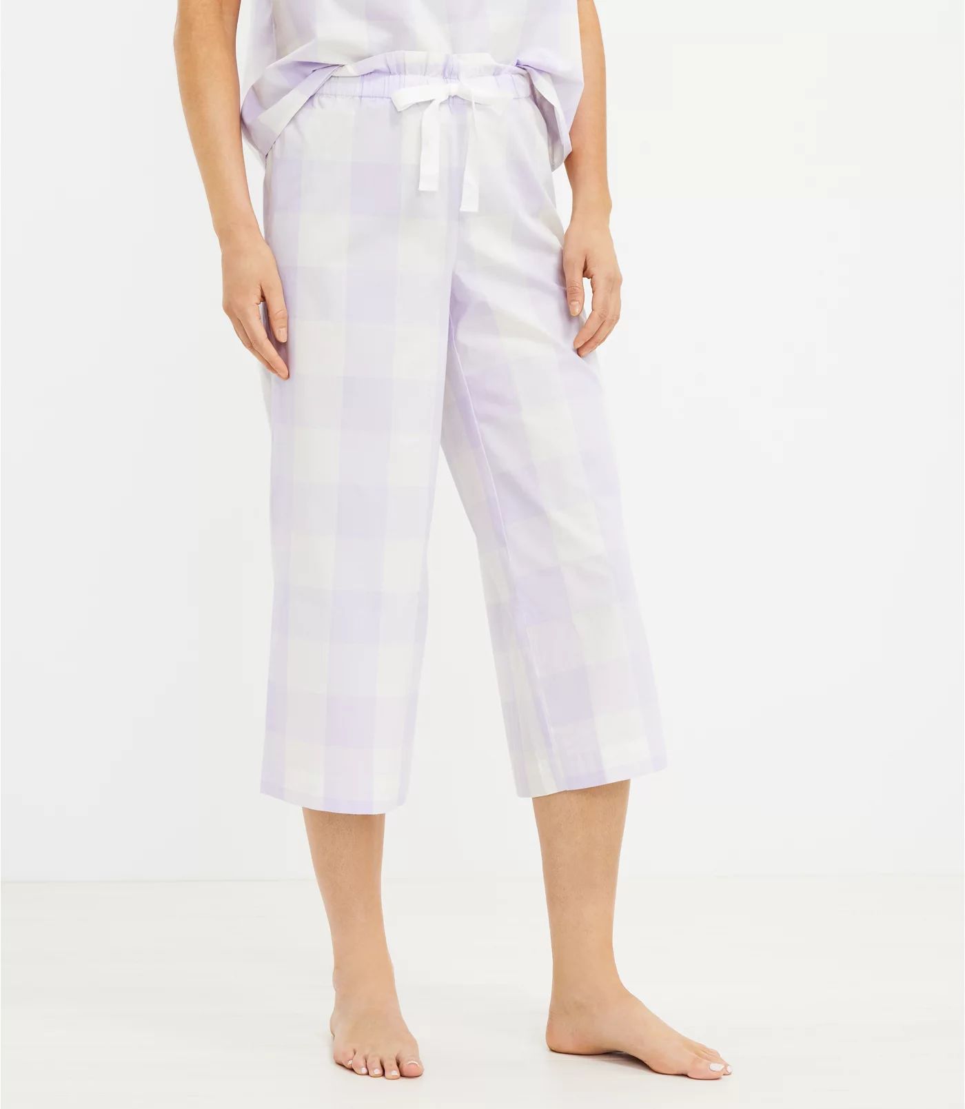 Gingham Paperbag Pajama Pants | LOFT | LOFT