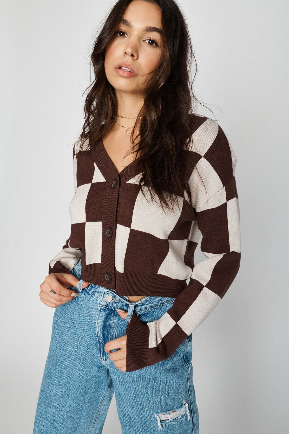 Checkered Cardi | Garage Clothing