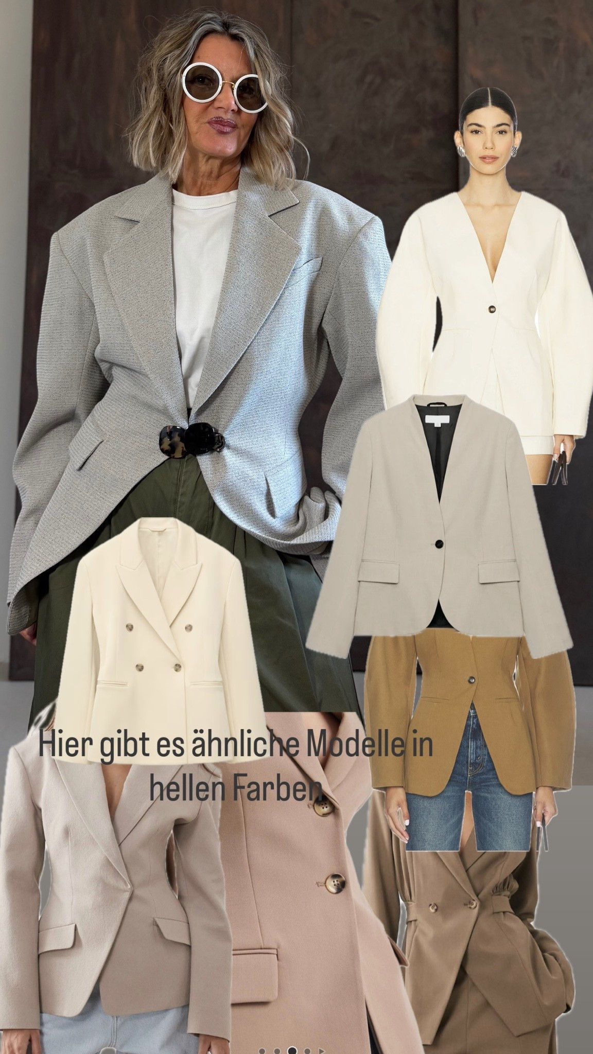 Blazer mit Schulterpolster und schmaler Taille