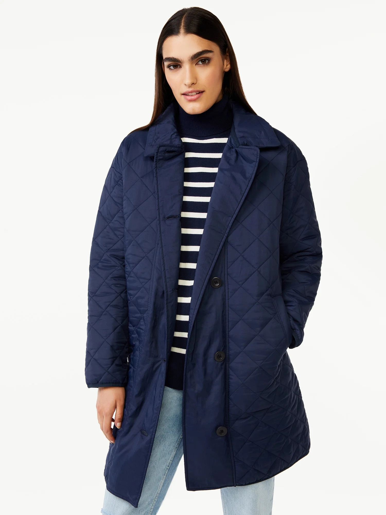 Free Assembly Women's Oversized Liner Jacket - Walmart.com | Walmart (US)