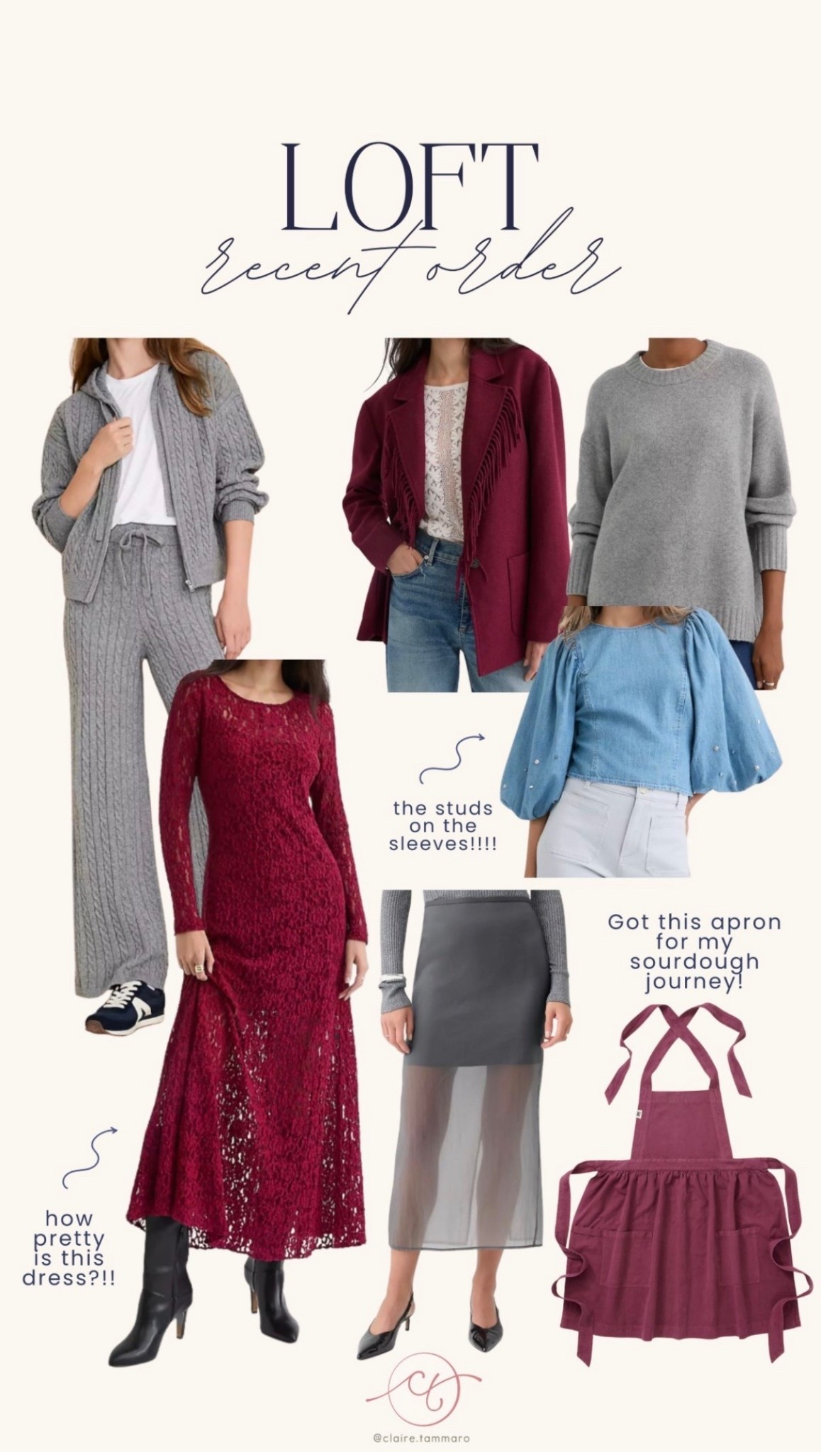Recent order from Loft! 

Loft, holiday fashion, petite fashion, lace dress, matching set, cable knit, jacket, sweater, apron, holiday top

#LTKSeasonal