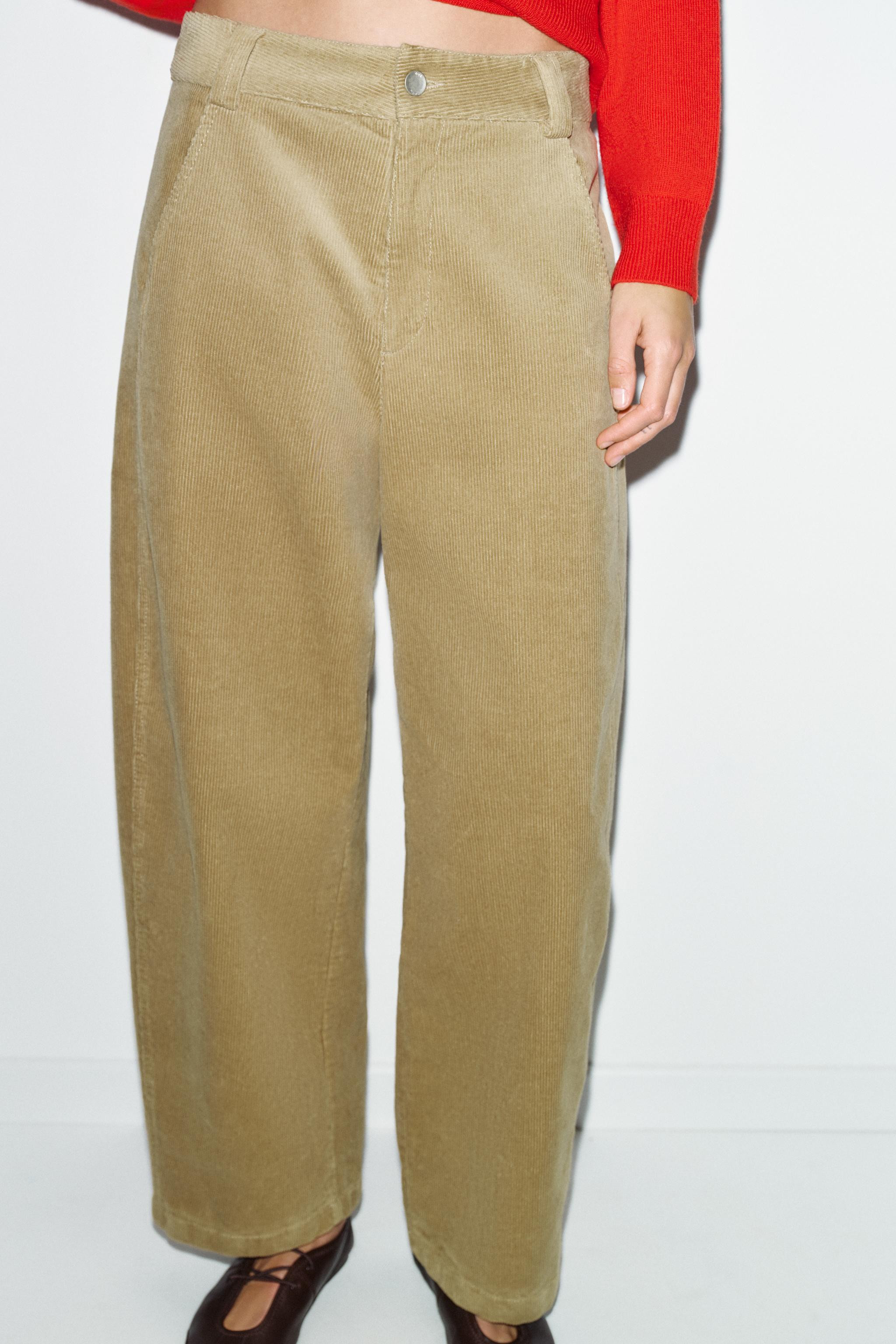 CORDUROY BARREL PANTS | Zara US