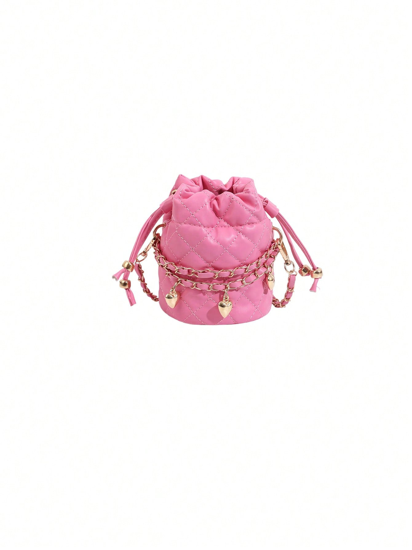 1pc Girls' Embroidered Diamond Shape Mini Bucket Bag, Simple & Stylish Crossbody Bag With Chain S... | SHEIN