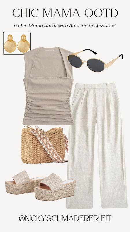 Chic mama ootd idea from amazon and Abercrombie! Under $100 and so chic for spring break 

Casual outfit 
Linen pants 
Amazon accessories 



#LTKSeasonal #LTKstyletip #LTKSpringSale