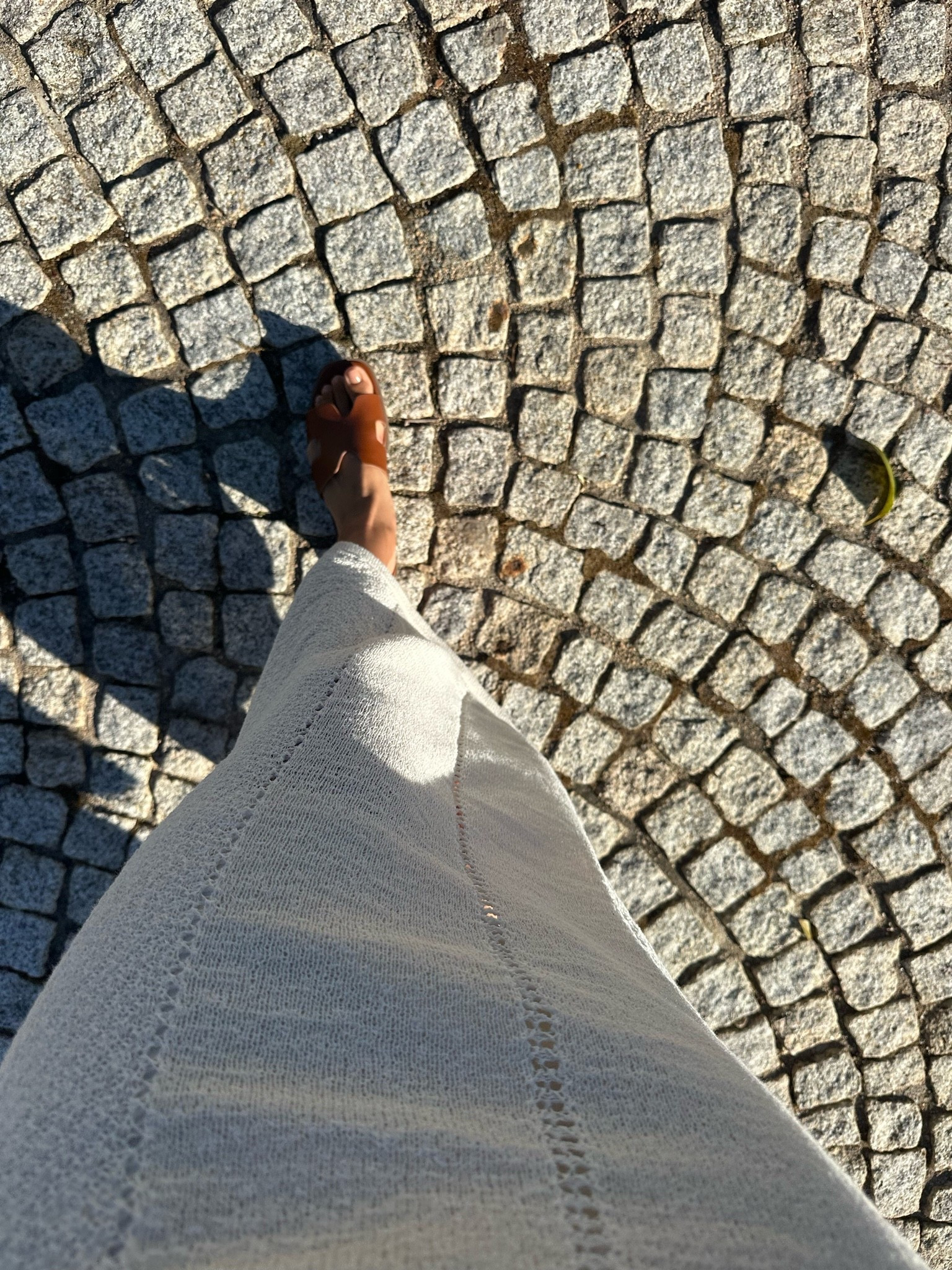 I wore these sandals in Sardinia and they were so comfy for walking and cute at the delicious meals! The dress full body is posted in a separate pic. I got a size 7 for the sandals (TTS) and S for the dress because they didn’t have XS in stock during my last minute shopping.
