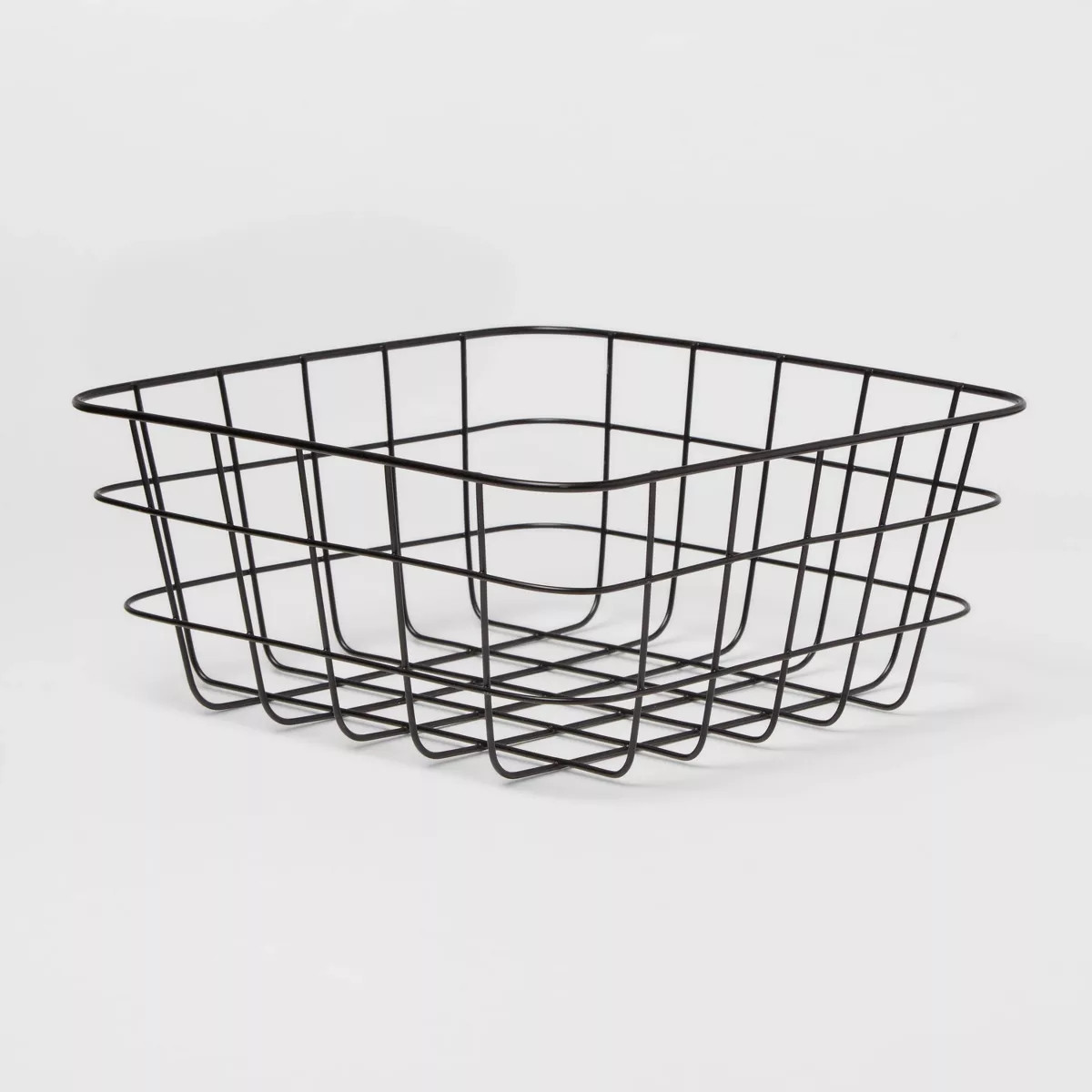Small Wire Basket Black - Brightroom: Carbon Steel Storage, Square Decorative, 9.11" W x 6.1" D x... | Target