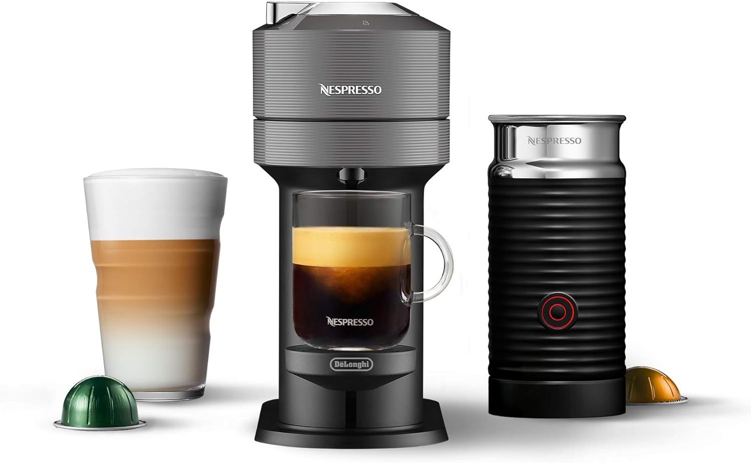 Nespresso Vertuo Next Coffee and Espresso Machine by De'Longhi with Milk Frother, 8 ounces, Dark ... | Amazon (US)