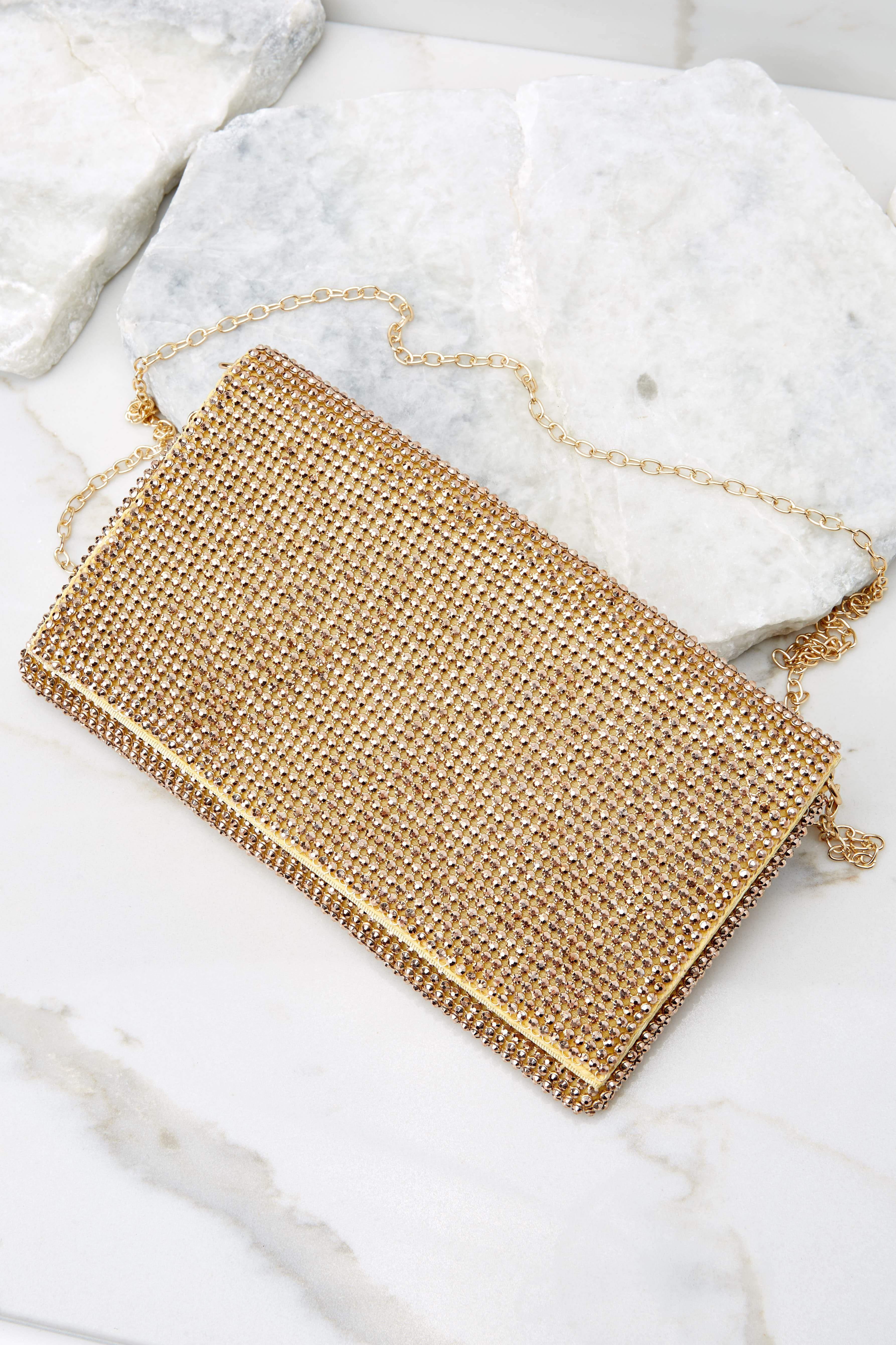 It's A Date Gold Clutch | Red Dress 