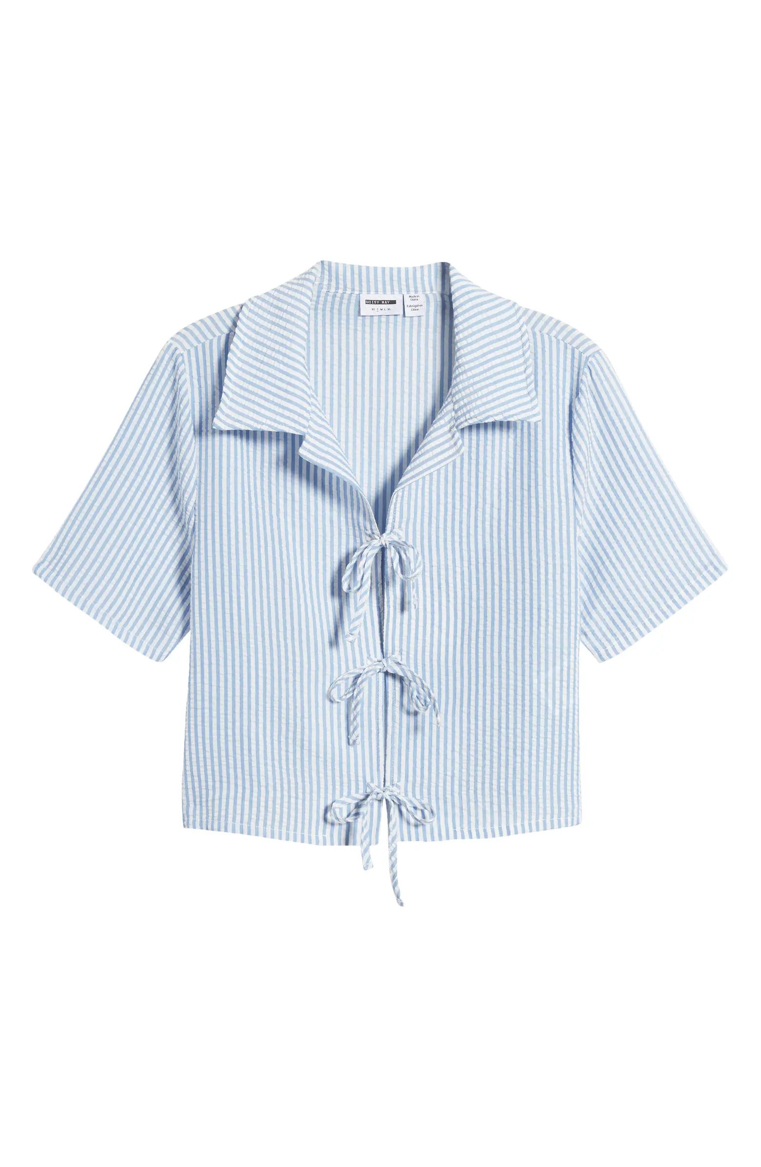Luna Tie Front Crop Shirt | Nordstrom