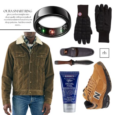 Men’s gift guide 🎁🎁🎁 

Oura ring minutes your sleep and so much more! 
Insulated gloves
Pocket knife 
Corduroy casual jacket 
Face cream 
, 

#LTKGiftGuide #LTKmens #LTKHoliday
