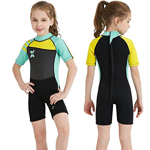 NATYFLY Kids Wetsuit, 2.5mm Neoprene Thermal Swimsuit, Shorty Wetsuit for Girls Boys and Toddler, Short Sleeve Kids Wet Suits for Swimming | Amazon (US)