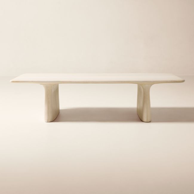 Almera 66"" Rectangular Whitewashed Oak Coffee Table | CB2