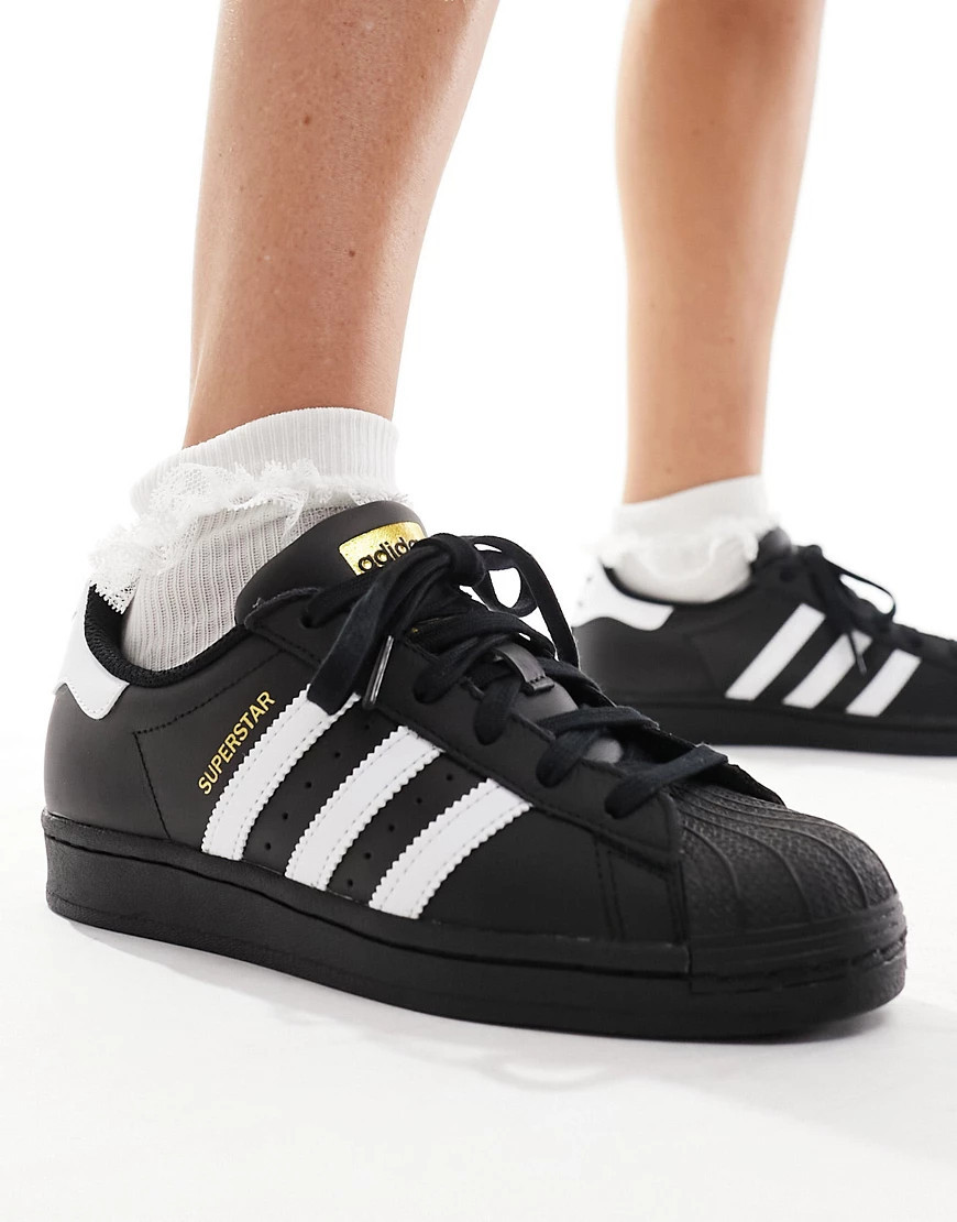 adidas Originals Superstar trainers in black | ASOS (Global)