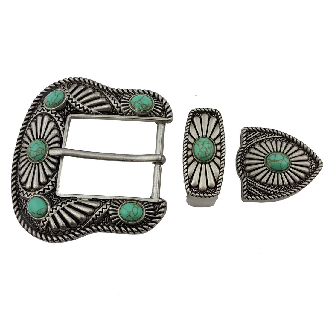 Western/navajo Style Buckle/loop/tip Set - Etsy | Etsy (US)