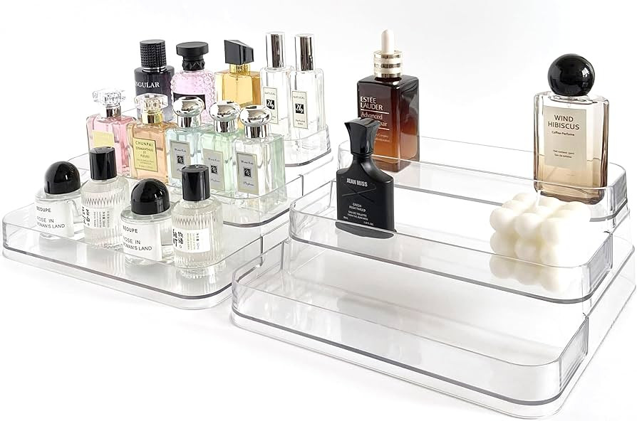 Perfume Organizer - 2 Pack Three-Tiered Shelf - Perfume Lotion Skincare Stand, Spice Vitamins Med... | Amazon (US)