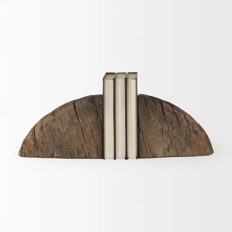 Chance Wood Non-Skid Bookends | Wayfair North America