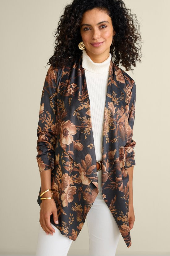 Shape Drape Faux Suede Jacket | Soft Surroundings