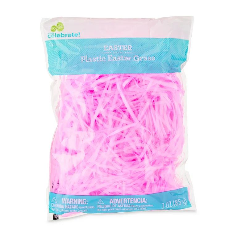 Way To Celebrate Easter Neon Pink Plastic Easter Grass, 3 oz | Walmart (US)