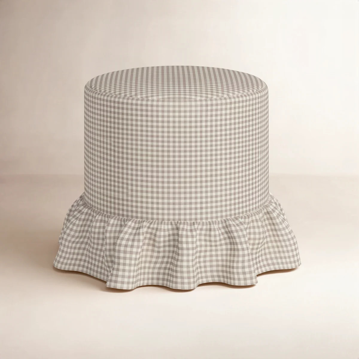 Ruffle Drum Ottoman | Wayfair North America