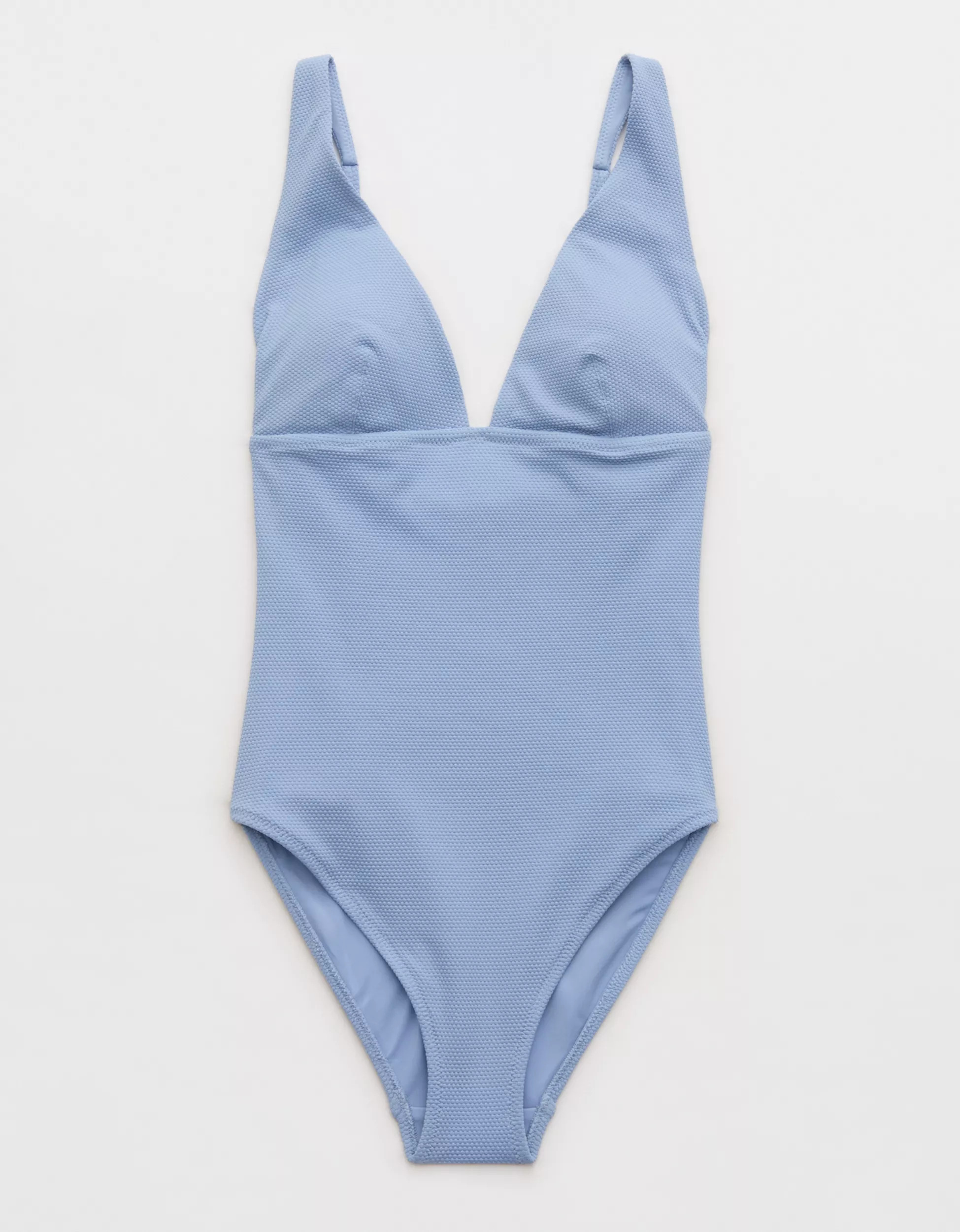 Aerie Pique Full Coverage One Piece Swimsuit | Aerie