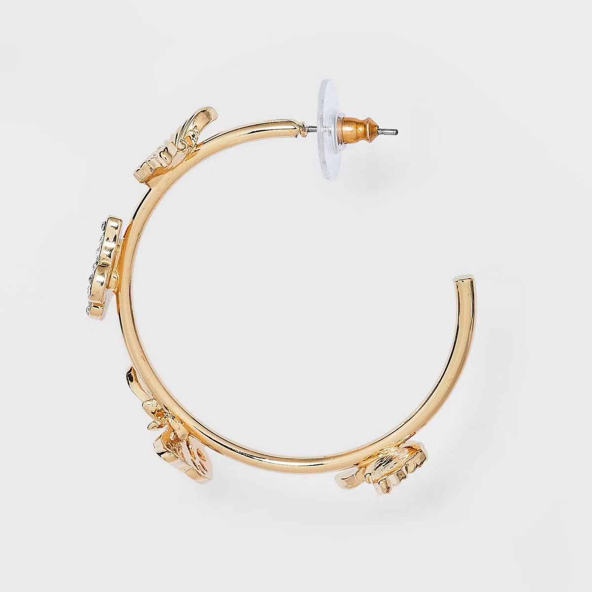 SUGARFIX by BaubleBar Crystal Wings Butterfly Hoop Earrings - Gold | Target