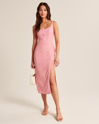 Corset Seamed Midi Dress | Abercrombie & Fitch (US)