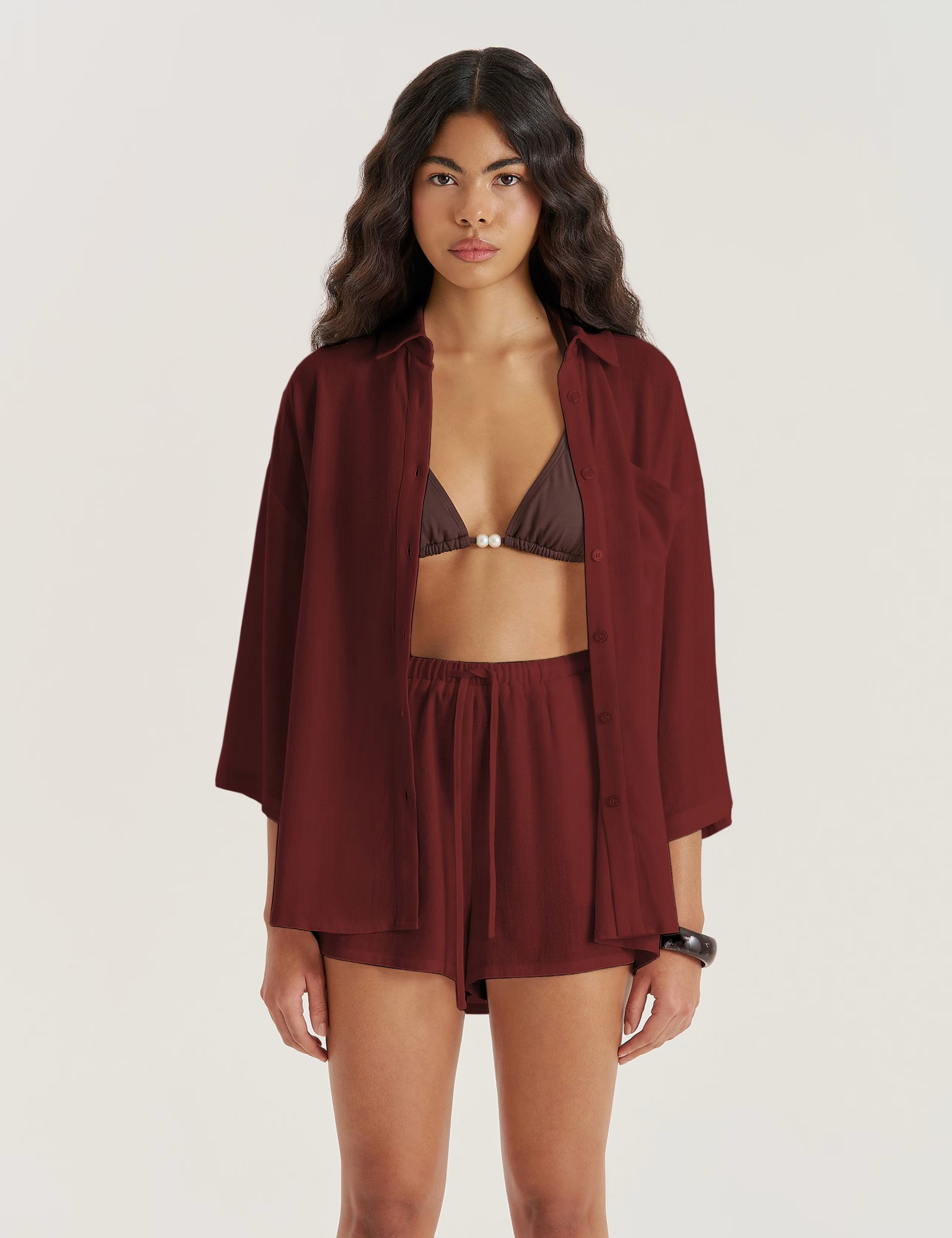 Oversized Beach Shirt with Linen | Marks & Spencer (UK)