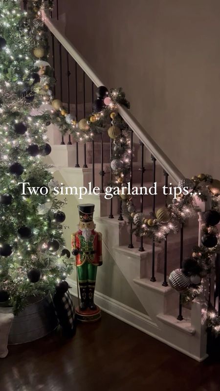 Two simple ways to elevate your garland ⬇️⬇️

Use ornament clusters and premade ornament garlands with your greenery! Saves so much time and energy. I found these exact ornament garlands for $5 each! 

Linked our exact pre-lit pine garlands, and all this Christmas entryway on my LTK page. I also linked a bunch of similar ornament garlands. You can DM me for the exact $5 ones! I can’t link them. 

Do we want a DIY video for ornament clusters?! So easy and a great way to use extra ornaments you have! 

#christmascorner #holidaydecor #entrywaydecor #christmastree #holidayhomedecor #christmasmagic #christmasdecor #blackandwhitechristmas #affordabledecor #christmasgarland #decoratingtips 

#LTKHoliday #LTKCyberWeek #LTKhome
