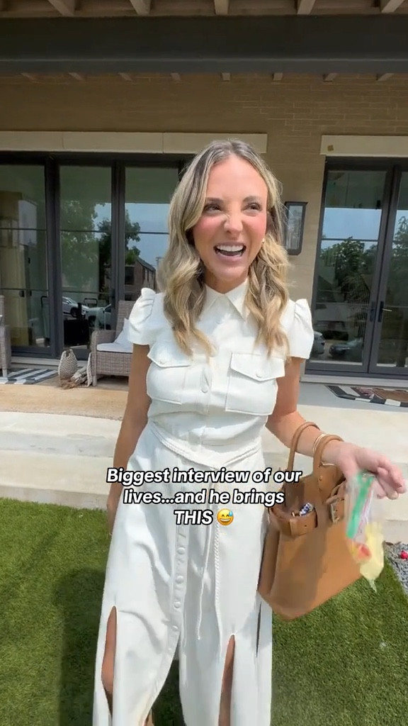 Biggest interview of our lives and he brings THIS. My dress is old Alice and Olivia but linked similar! 

#LTKSeasonal #LTKStyleTip