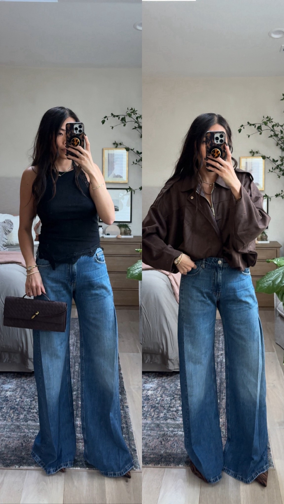 I’m 5’8”
Amazon jacket: medium here but size down! Runs big 
Top:Medium 
Jeans: 27 (size down if in between)

Fall outfit 
Zara date night outfit 
Amazon Zara dupe 

#LTKSeasonal #LTKSaleAlert