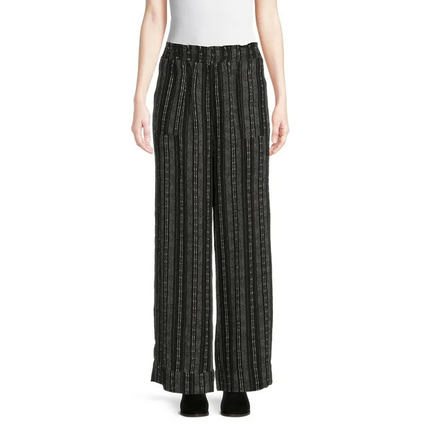 Time and Tru Women's Smocked Waist Linen Pants - Walmart.com | Walmart (US)
