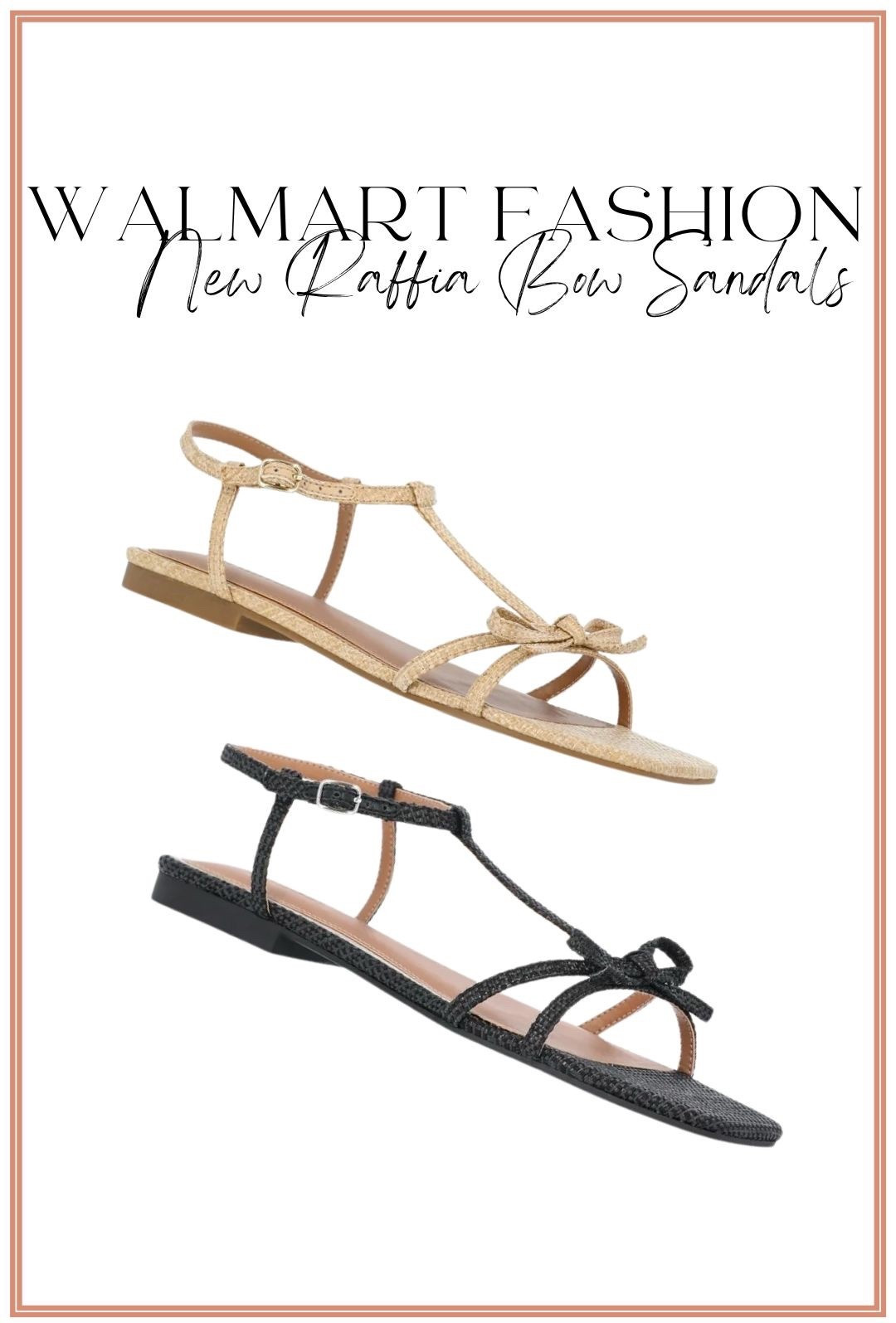 Walmart spring and summer shoes are already off to a strong start 🤍 These new raffia bow sandals are such a chic warm-weather staple and look like something you’d find at a high-end boutique. The delicate bow detail, slim straps, and neutral raffia texture make them easy to dress up or down for everyday wear.

They’re perfect with denim, dresses, linen pants, skirts, or even casual shorts, and they’re comfortable enough for errands, vacations, brunch, and warm-weather events. I love that they come in both a classic natural raffia and a black option so you can style them with literally everything. Affordable Walmart fashion pieces like this are always the first to sell out, so I’m definitely grabbing both colors ✨

Everything is linked in LTK 🤍

#walmartfashion #walmartnewarrivals #walmartstyle #walmartshoes #raffiasandals #bowsandals #springstyle #summerstyle #warmweatheroutfits #vacationstyle #everydayshoes #neutralshoes #affordablefashion #budgetfriendlyfashion #ltkfinds #ltkstyle