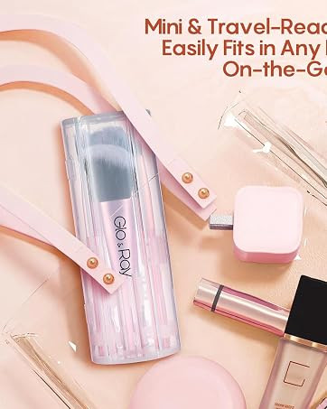 Glo&Ray Mini & Travel-Ready Makeup Brush Set | Amazon (US)