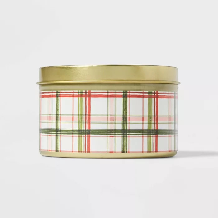 5oz Tin Candle Apple Cinnamon Joy Red - Threshold™ | Target