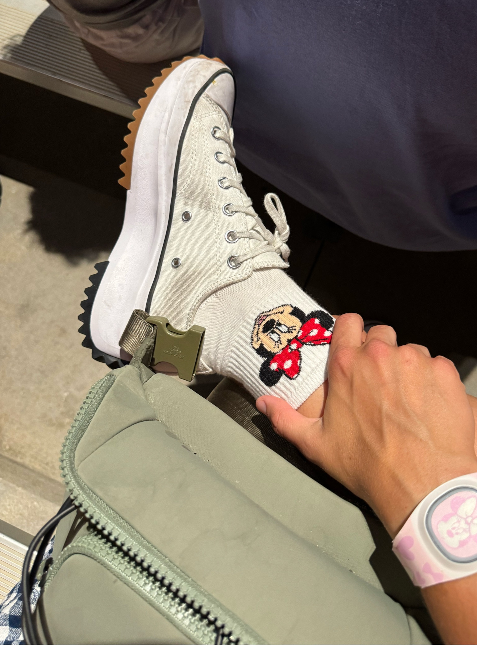 Best shoes for Disney. Hands down. I have the high top and low top version and both are so comfortable. I did two full Disney world days in these without foot pain or blisters! 

#LTKTravel #LTKShoeCrush