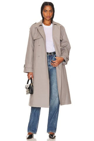 ANINE BING Finley Trench in Grey from Revolve.com | Revolve Clothing (Global)