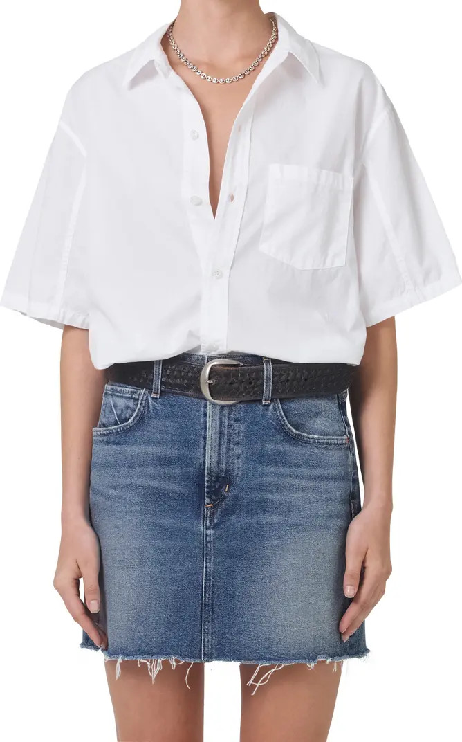 Kayla Short Sleeve Button-Up Top | Nordstrom