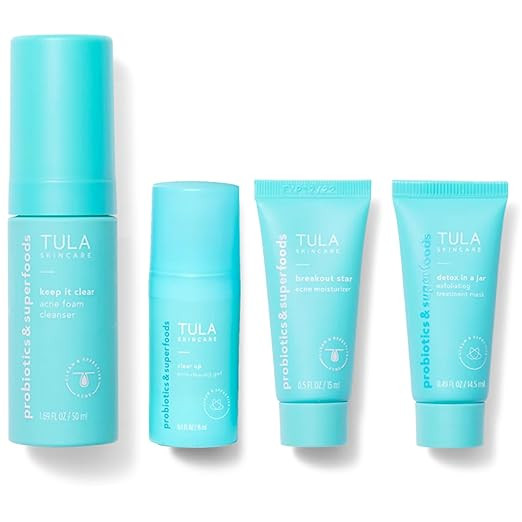 TULA Skin Care Clear Skin Starters Acne & Blemish Fighting Discovery Kit - Foam Cleanser, Correct... | Amazon (US)